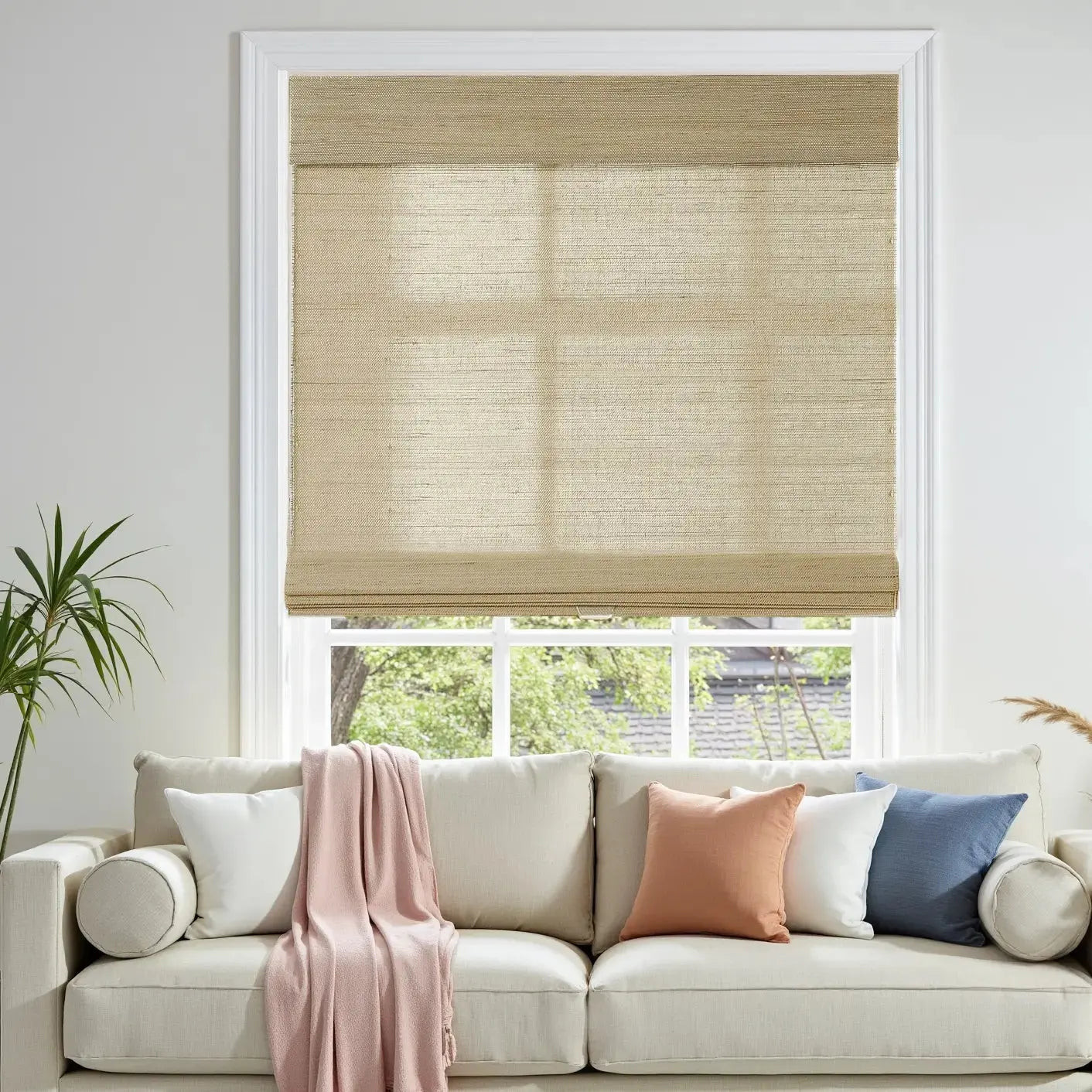 Natural Ramie Bamboo Woven Shade - Coconut | TWOPAGES