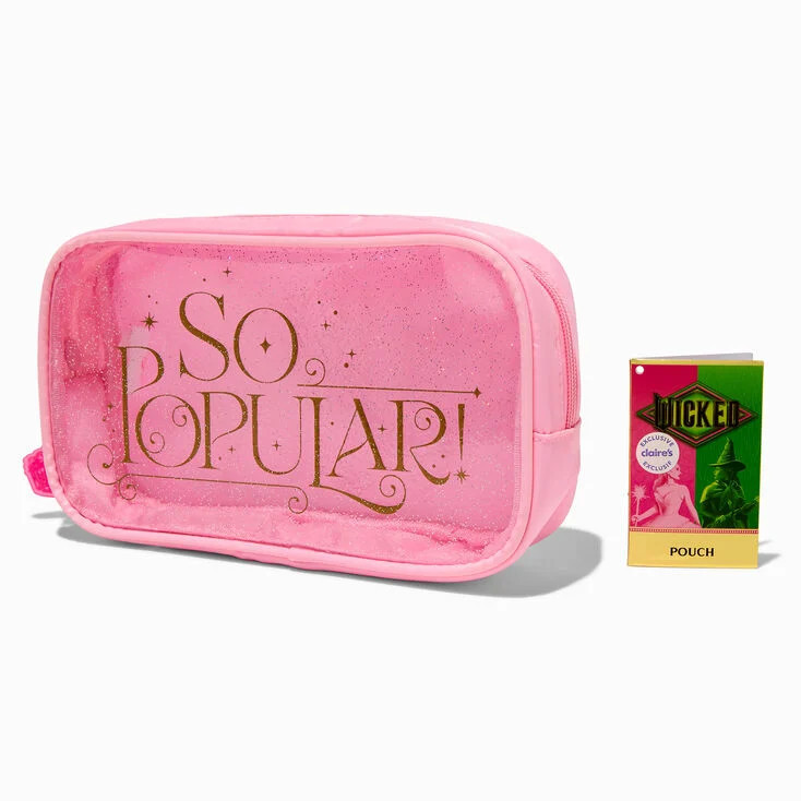 Wicked™ Claire's Exclusive "So Popular" Pink Makeup Bag | Claire's (UK)