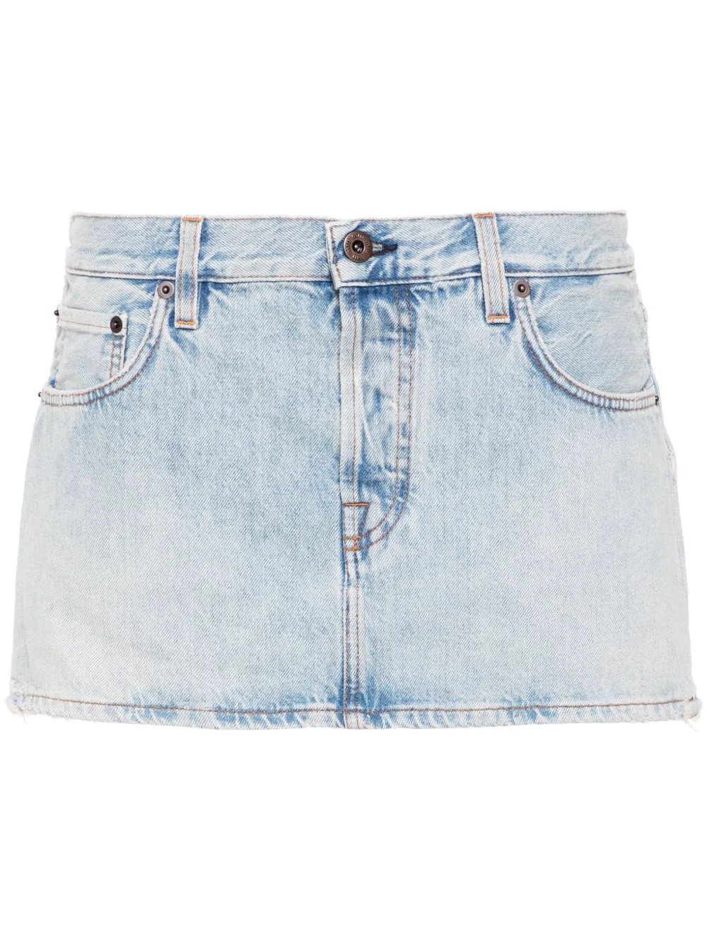 Miu Miu Minirock Mit Logo | Blau | FARFETCH BE | Farfetch Global