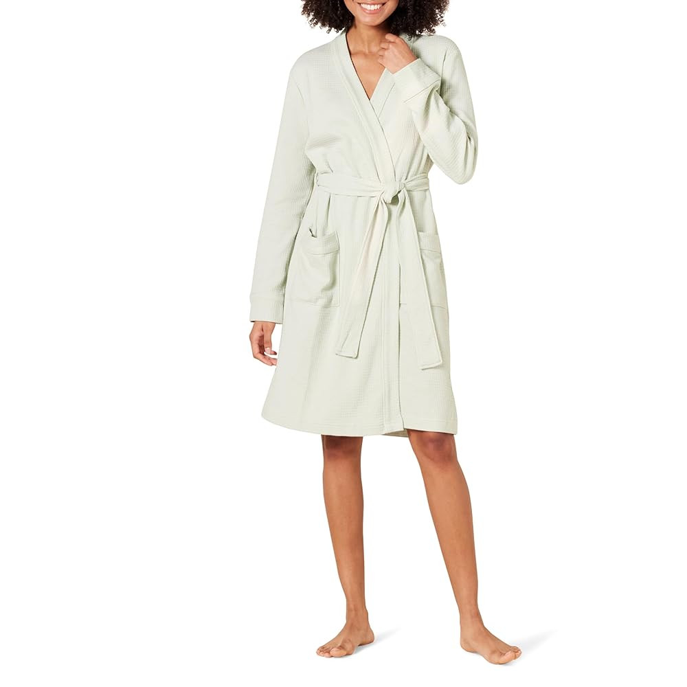 Amazon Essentials Women's Lightweight Waffle Mid-Length Robe (Available in Plus Size) | Amazon (US)