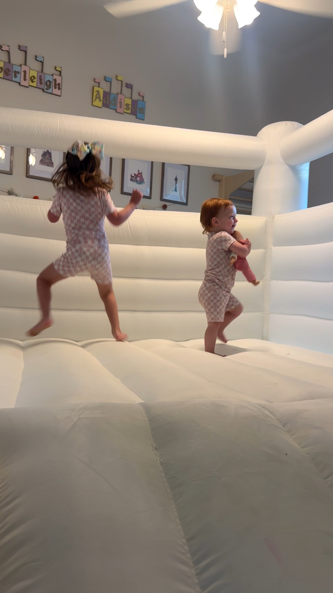 Allergies were getting the best of E today so we brought out the bounce house so she could get out some big jumps still! 

#LTKKids #LTKmomlife