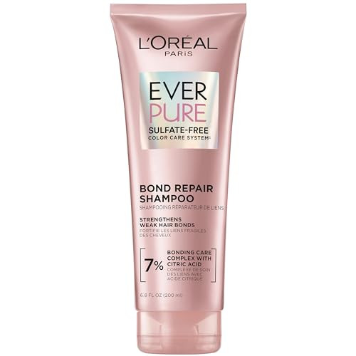 L'Oreal Paris Bonding Shampoo for Color Treated Hair, Strengthens and Repairs Weak Hair Bonds, Sulfate Free & Vegan Hair Care, EverPure, 6.8 Fl Oz | Amazon (US)