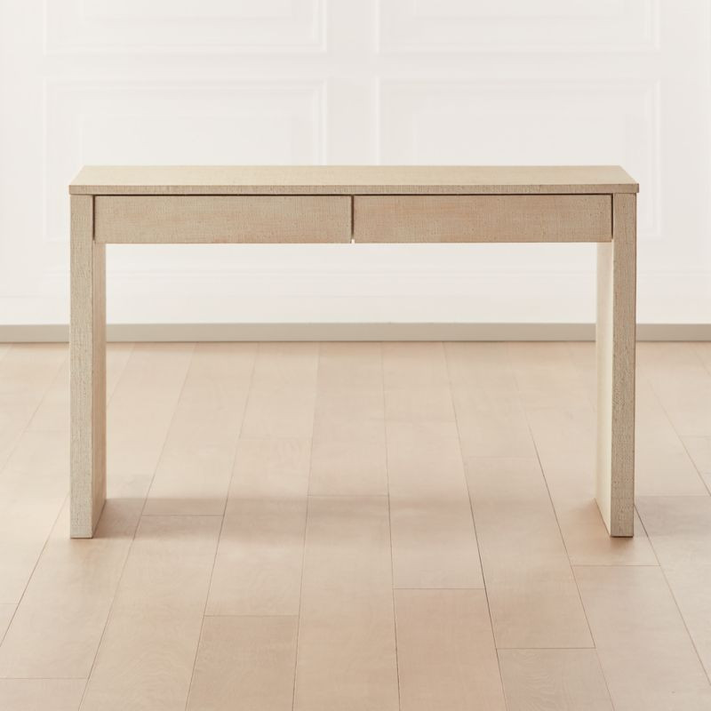 Runway Lacquered Grass Cloth Desk | CB2 | CB2