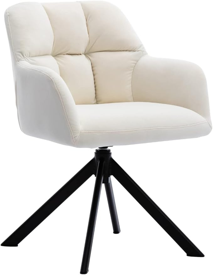 Wahson Velvet Desk Chair Modern Swivel Armchair with Metal Legs, Occasional Accent Chair for Home... | Amazon (UK)