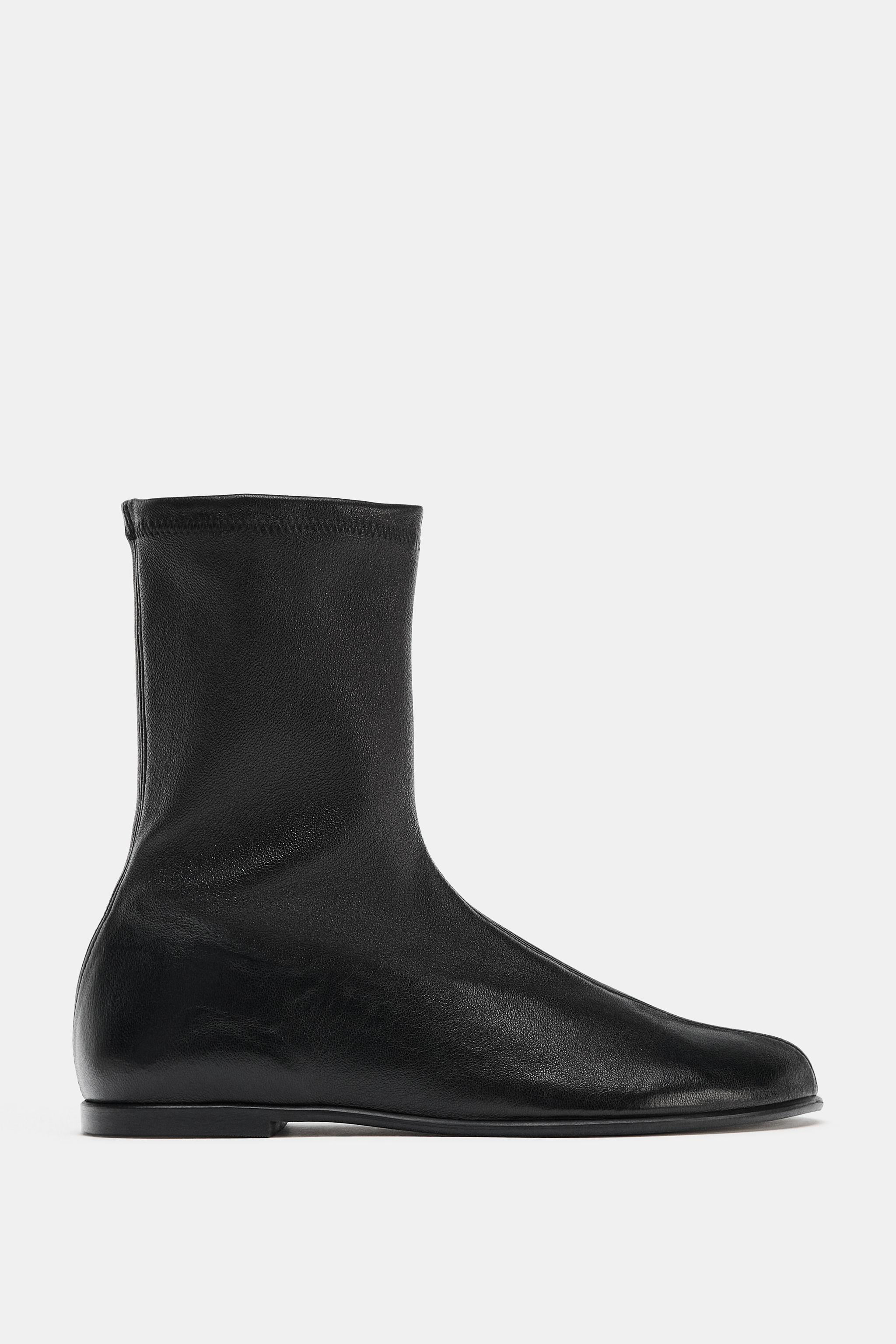 SOFT LEATHER ANKLE BOOTS | Zara Canada