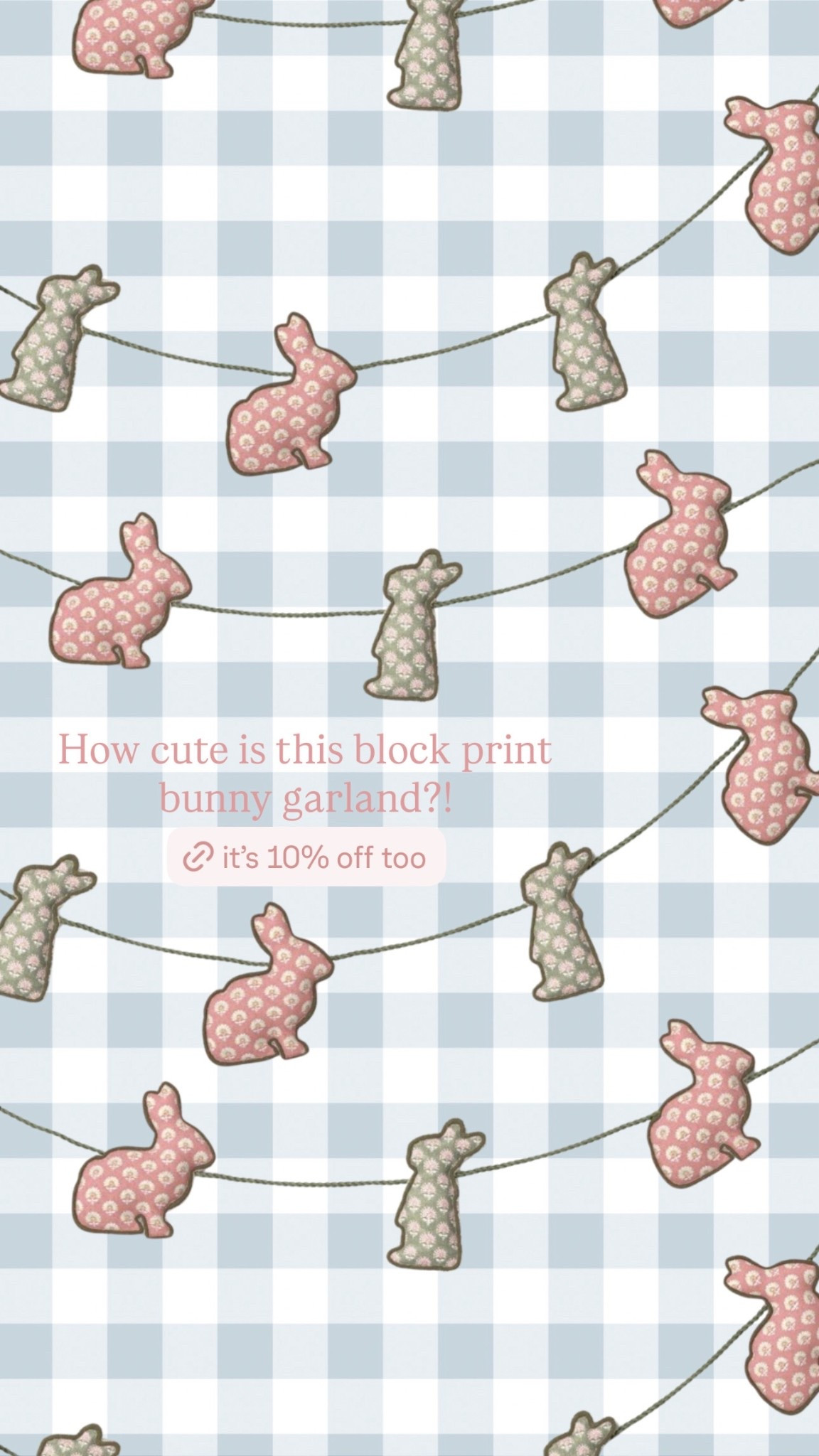 This block print bunny Easter garland is adorable! 

#LTKSaleAlert #LTKSpringSale #LTKHome