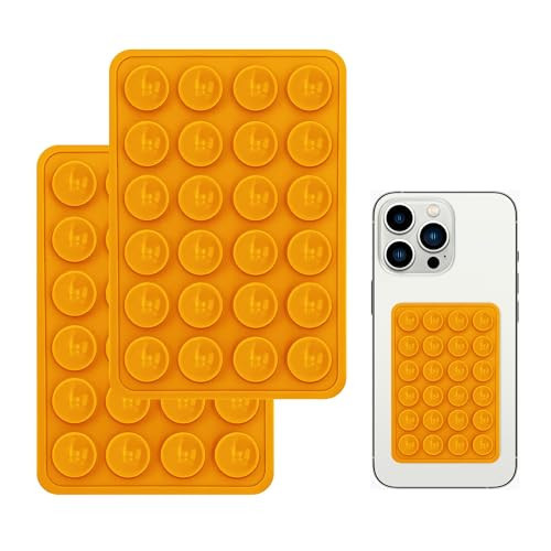 Ruoseng 2 Pcs Silicone Suction Phone Case Mount, Hands-Free Strong Grip Holder for Selfies and Videos, Non Slip Sticky Phone Grip for iPhone and Android | Amazon (US)