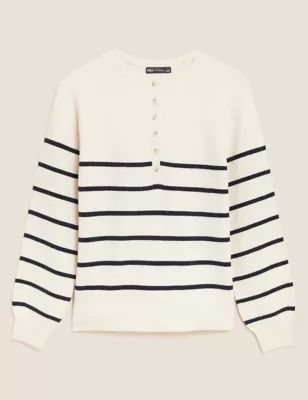 Recycled Blend Striped Relaxed Jumper | Marks & Spencer (UK)