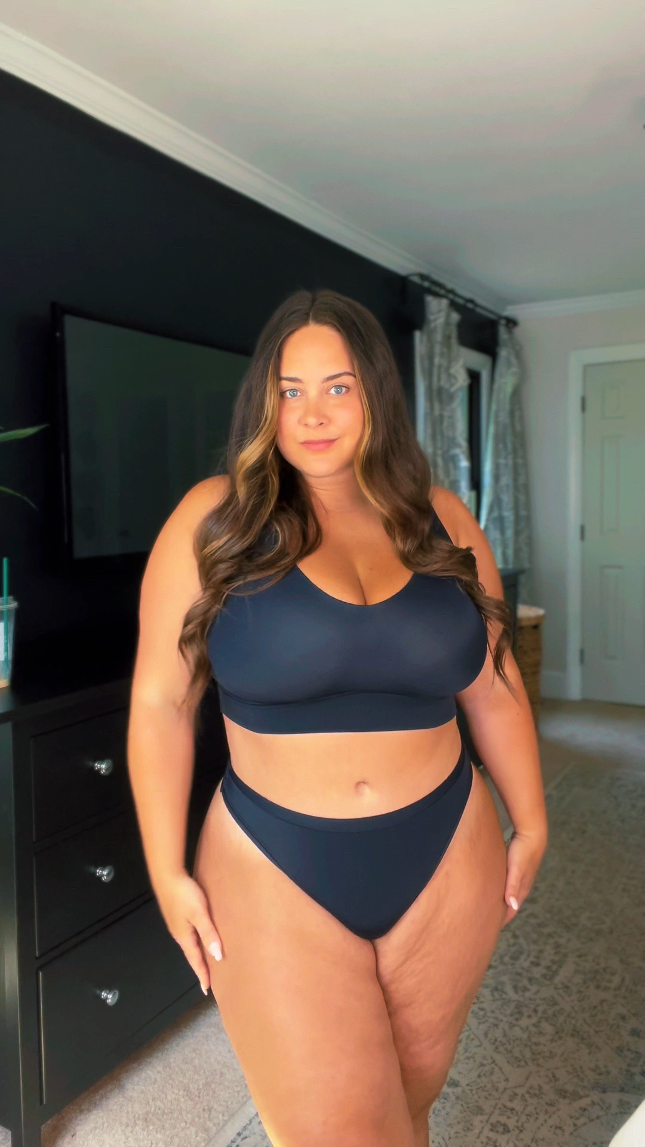 My favorite underwear 

- Harper Wilde cotton thong SIZE XL (shown here) 

- Old navy cotton thong SIZE XL (I have the low rise and midsize, hit just below my belly button) 

- Knix (LEAKPROOF / PERIOD PANTIES) size XL 

I wear both in a size XXL (bra less shown is a size XXL as well) 

Cotton is much better for feminine health (and discharge)… but be aware that if you don’t wear thongs, most other cuts will show a seam! 

#ltkcurves #closetmusthaves #curvystyle #outfitideas #size14 #size16 

#LTKMidsize #LTKPlusSize #LTKPetite