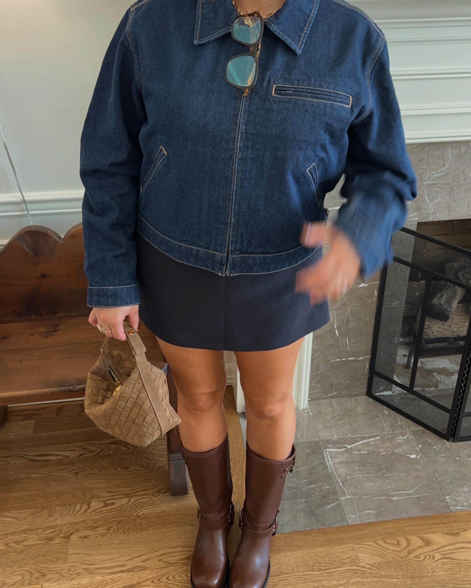 Aritzia Jacket size L for a looser fit I’m wearing it zipped up fully. Skirt size 10 I love this navy!!! Built in shorts it’s mini but perfect low rise. Boots true to size comfortable no break in time. Rings code BRE20 

#LTKShoeCrush #LTKFindsUnder100
