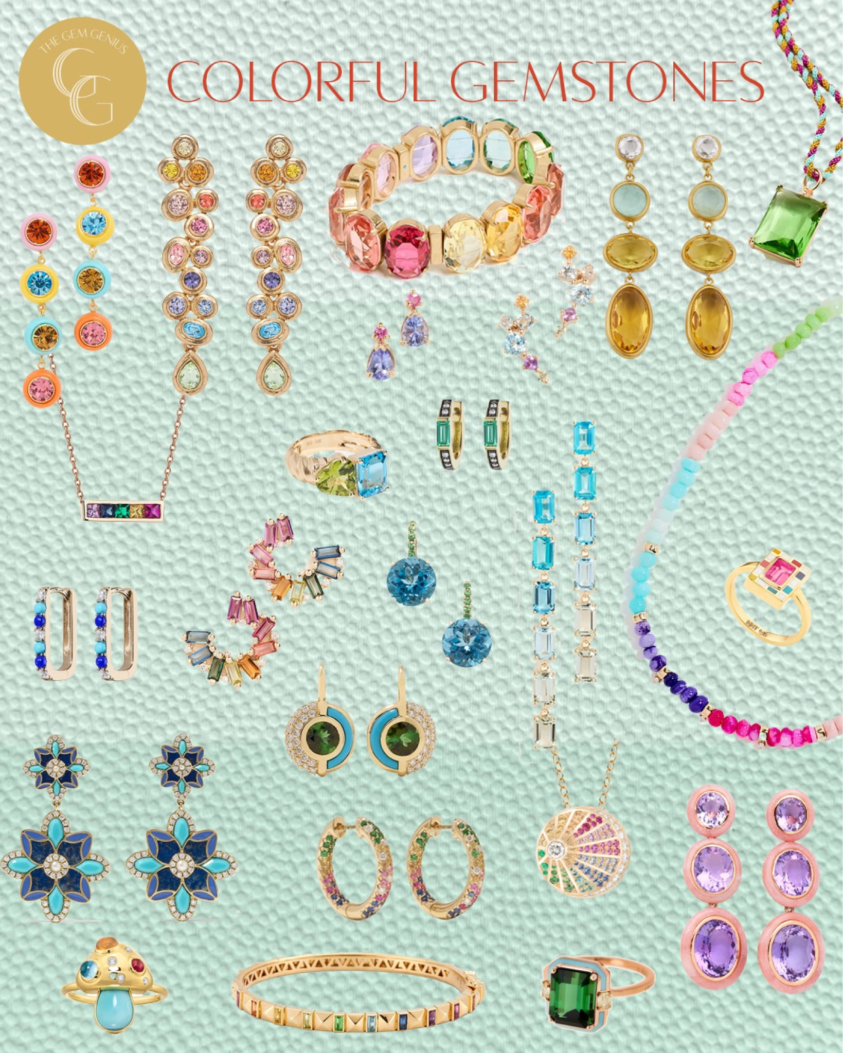 Colorful Gemstones // For lovers of color, this trend is for you! Colorful gemstones are all the rage and here to stay.

#thegemgenius #gemgenius #jewelry #jewels #jewelryaddict #gemstones #jewelrytrend #summerjewelry #onlineshop #shopsmall #womenownedbusiness #smallbusiness #smallbusinessowner #onlinebusiness #womenowned #earrings #necklace #bracelet #braceletstacks #rings #accessories #womensstyle #womensfashion #instajewelry #jewelrygram #designerjewelry #statementjewelry #statementearrings #fashionjewelry #moodboard

#LTKSeasonal #LTKFind #LTKstyletip