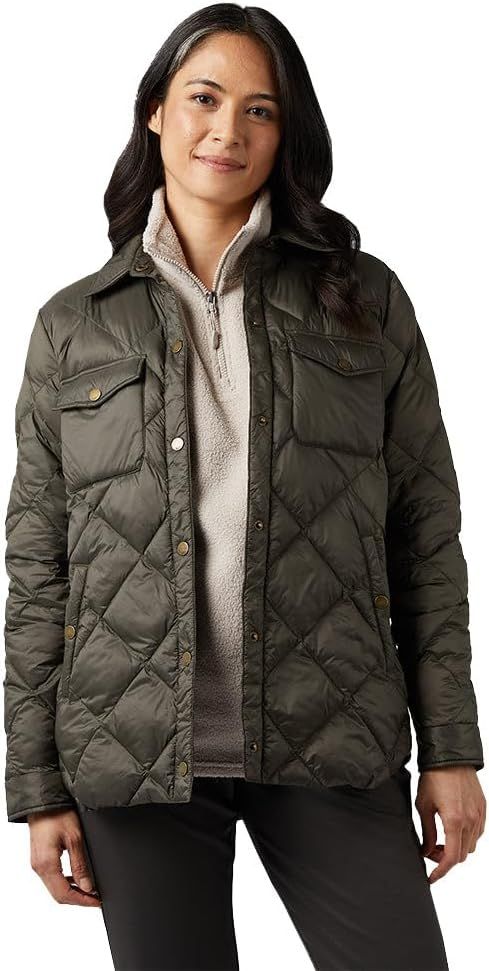 32 Degrees Women's Lightweight Recycled Poly-Fill Shirt Jacket | Quilted | Semi-Fitted | Snap Pocket | Amazon (US)