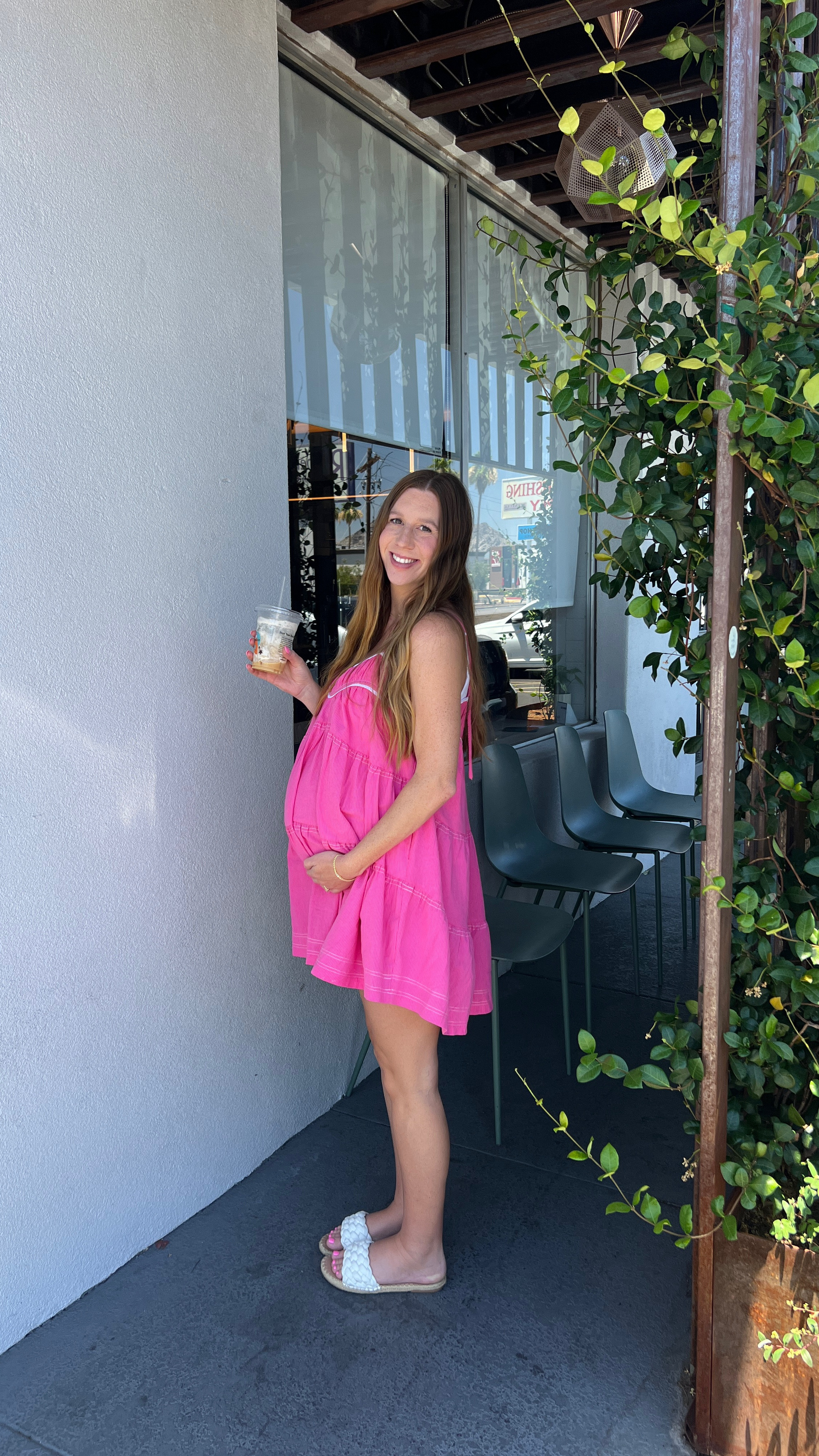 What I wore while 39 weeks pregnant, 

This dress runs big. I’m wearing a size small and it still had plenty of room. 

Bump, friendly outfit idea, Amazon outfit, pregnancy outfit, maternity outfit

#LTKFindsUnder50 #LTKBump