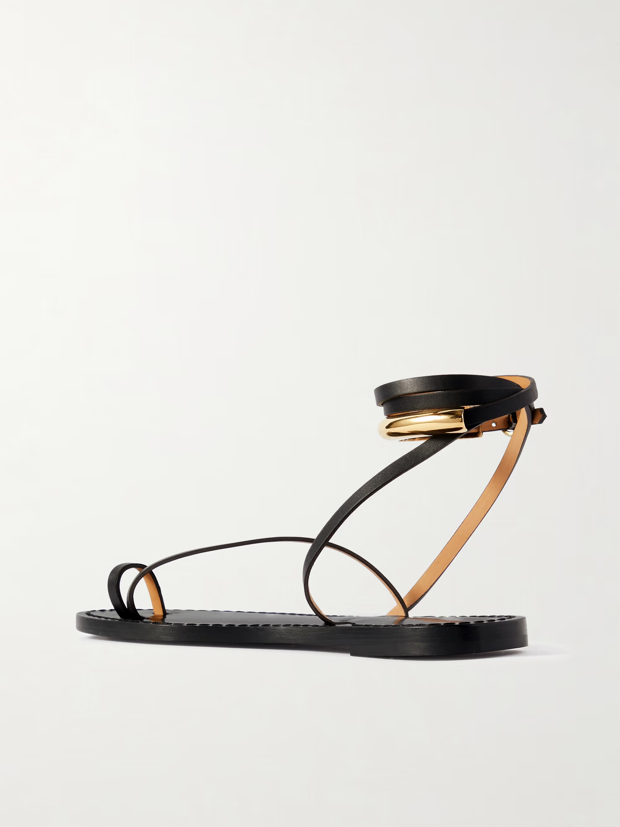 Amanu Studio's 'The Kalahari' sandals have slim ties threaded with a gold-plated bar - it sits pe... | NET-A-PORTER (US)