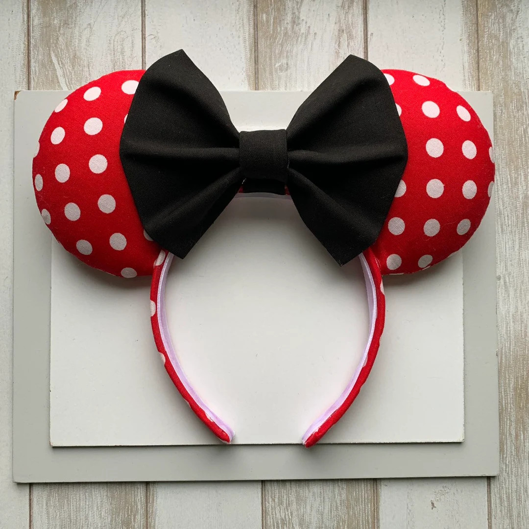 Minnie Mouse Inspired Ears, Mickey Ears, Polka Dot Minnie Ears . Polka Dot Mouse Ears - Etsy | Etsy (US)