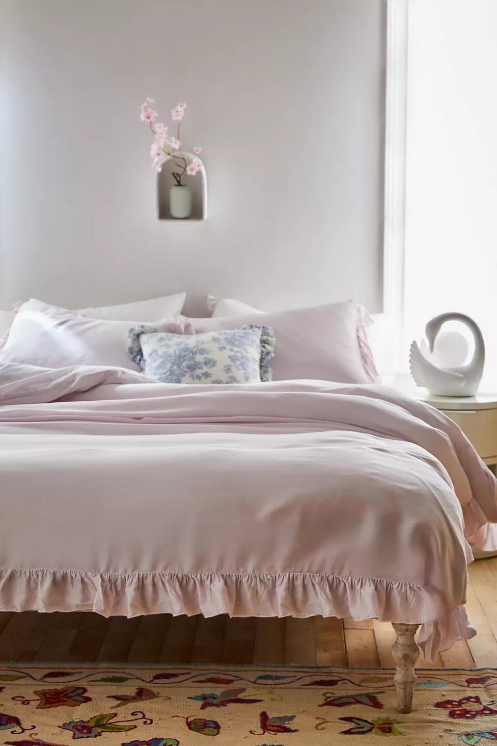 Sateen Ruffle Duvet Cover | Urban Outfitters (US and RoW)