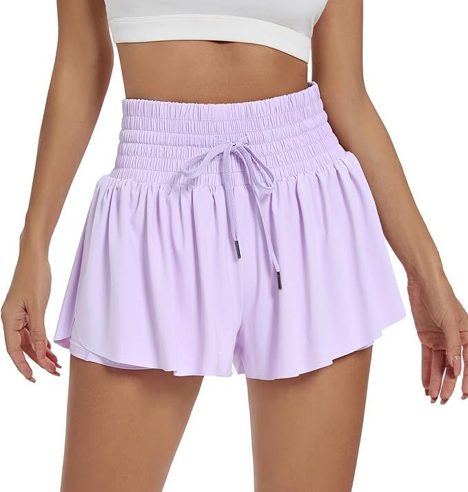 Blaosn Flowy Athletic Shorts for Women High Waisted Gym Yoga Workout Running Tennis Skirt Skort C... | Amazon (US)