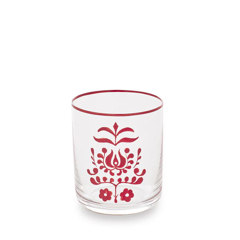 Aerin x Cabana Water Glass Red | Cabana Magazine