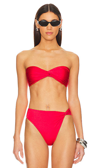 Vera Bandeau Top in Cherry Red | Revolve Clothing (Global)