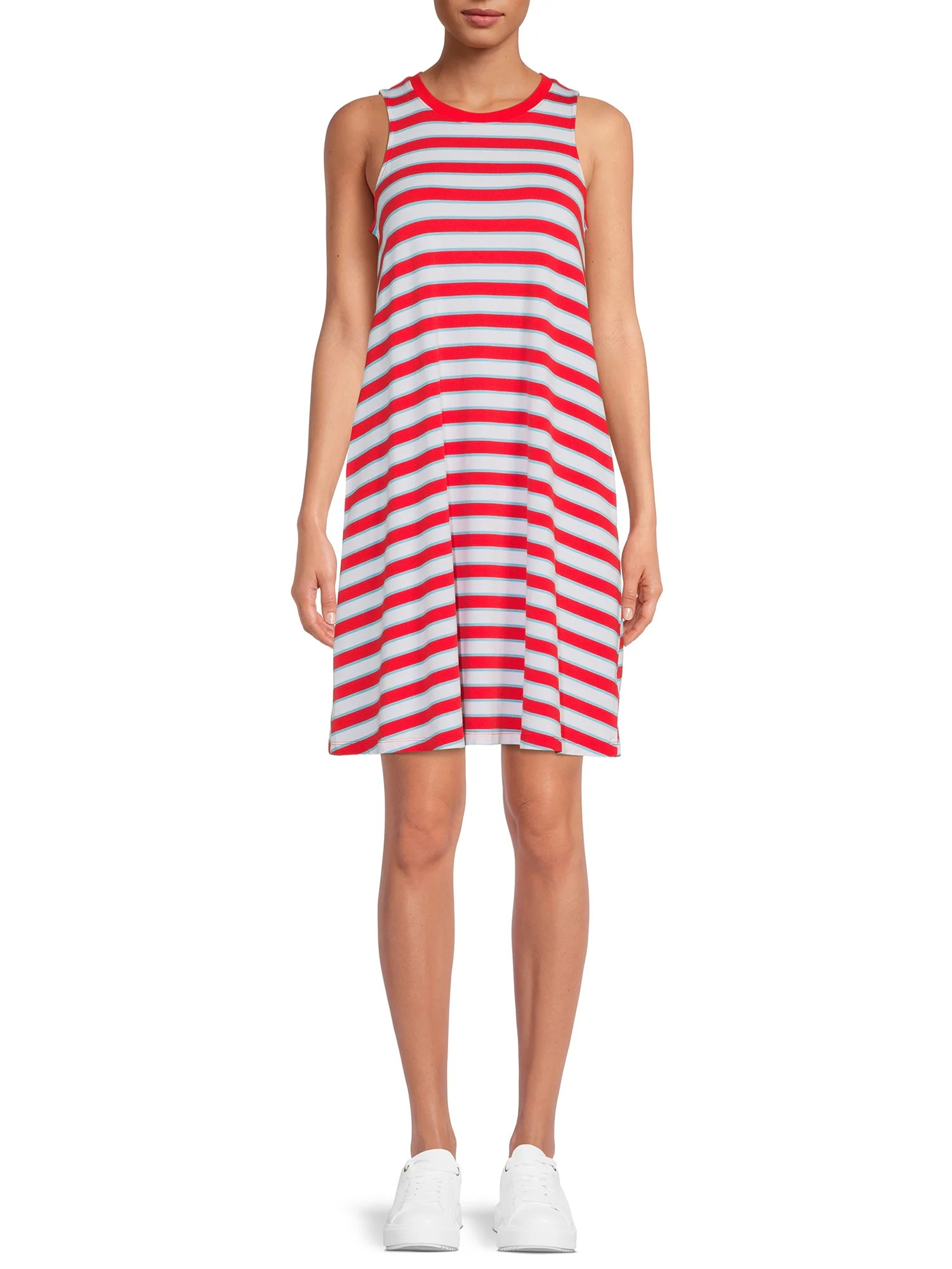 Time and Tru Women's Sleeveless Knit Swing Dress, Sizes XS-XXXL | Walmart (US)