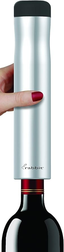 Rabbit Automatic Electric Corkscrew Wine Bottle Opener, One Size, Silver | Amazon (US)