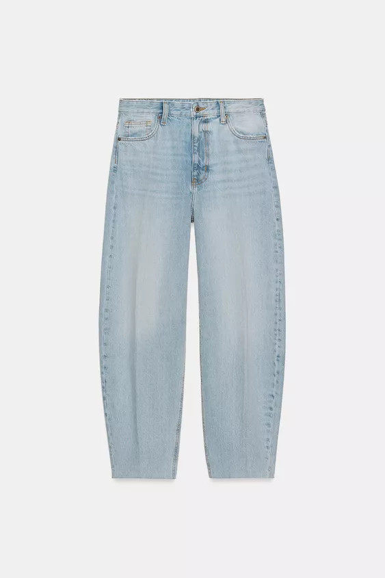 ZW COLLECTION BARREL HIGH-WAIST JEANS | Zara UK