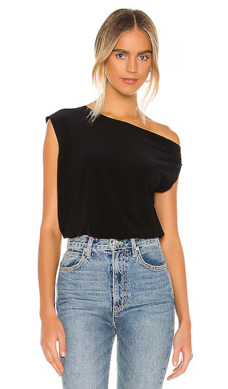 X REVOLVE Drop Shoulder Top in Black | Revolve Clothing (Global)