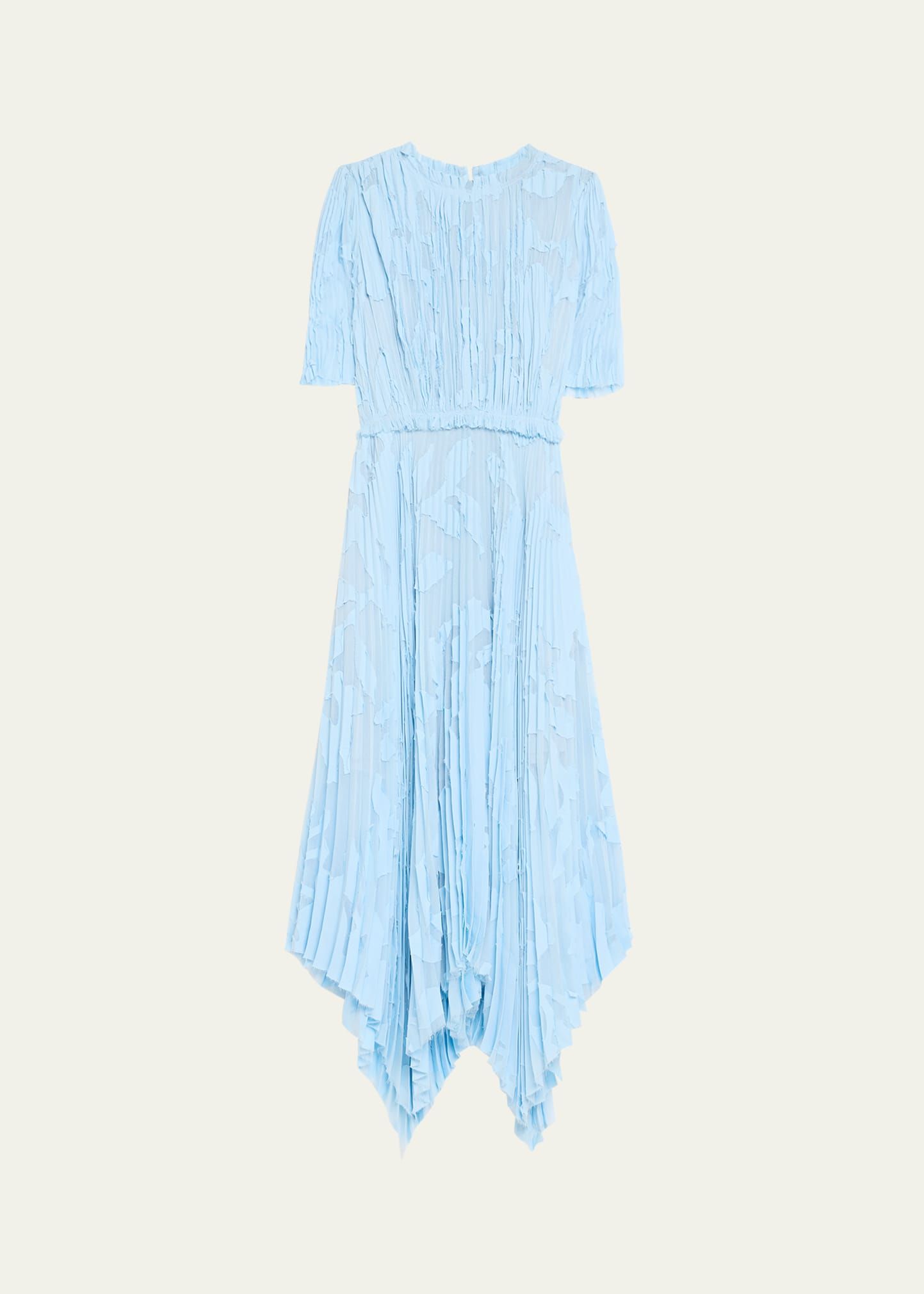 Jason Wu Collection Pleated Floral Fil Coupe Long Handkerchief Dress | Bergdorf Goodman