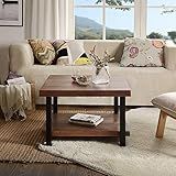 Easy Assembly Rustic Open Storage Coffee Table with Storage Shelf | Amazon (US)
