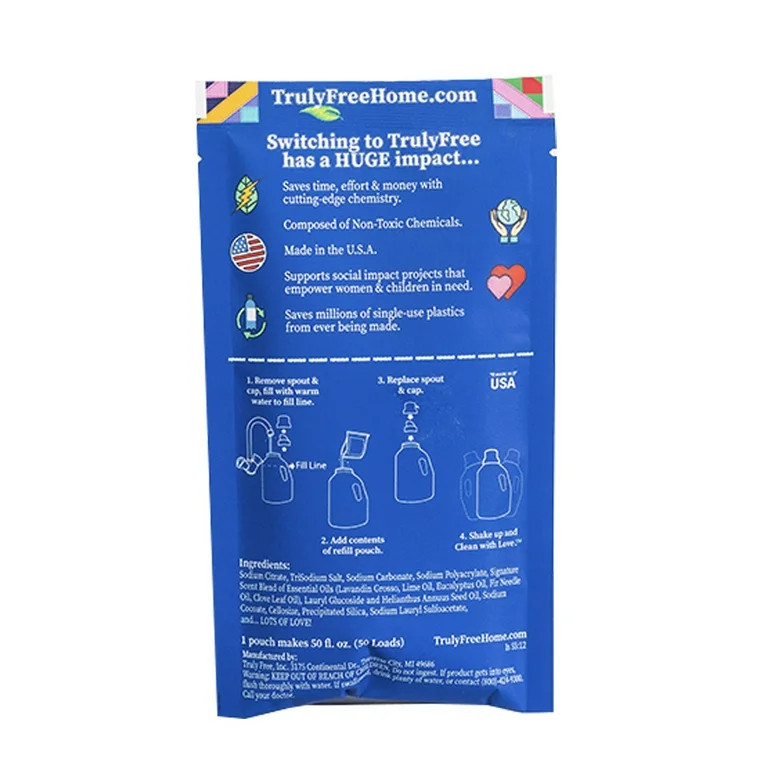 Truly Free Laundry Wash, Signature Scent, Sensitive Skin Natural Detergent, Laundry Supplies for ... | Walmart (US)