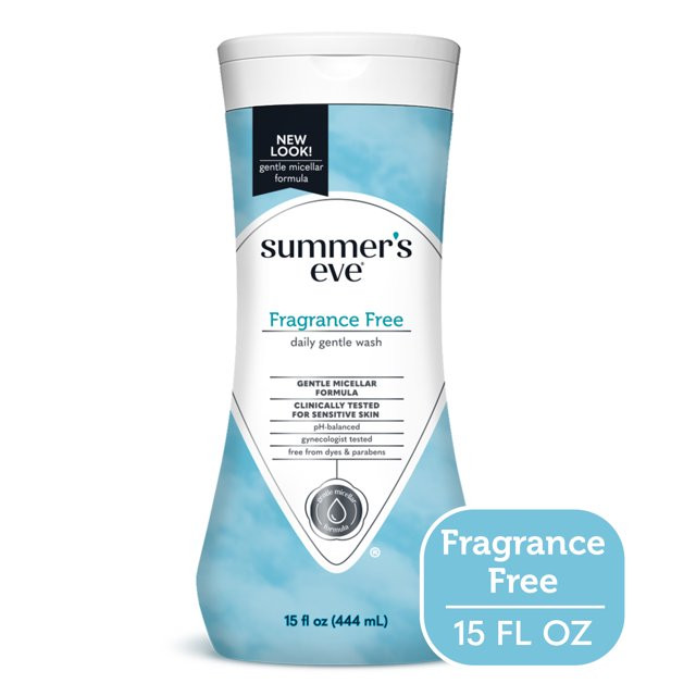 Summer’s Eve Fragrance Free Gentle Daily Feminine Wash, Removes Odor, pH Balance, 15 fl oz | Walmart (US)