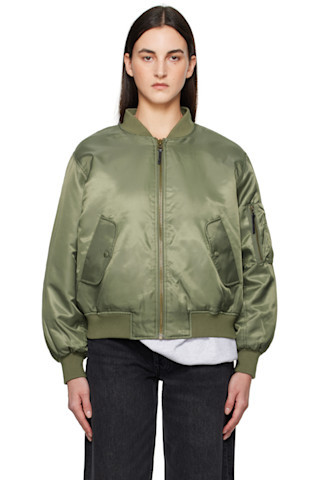 ANINE BING - Green Leon Bomber Jacket | SSENSE