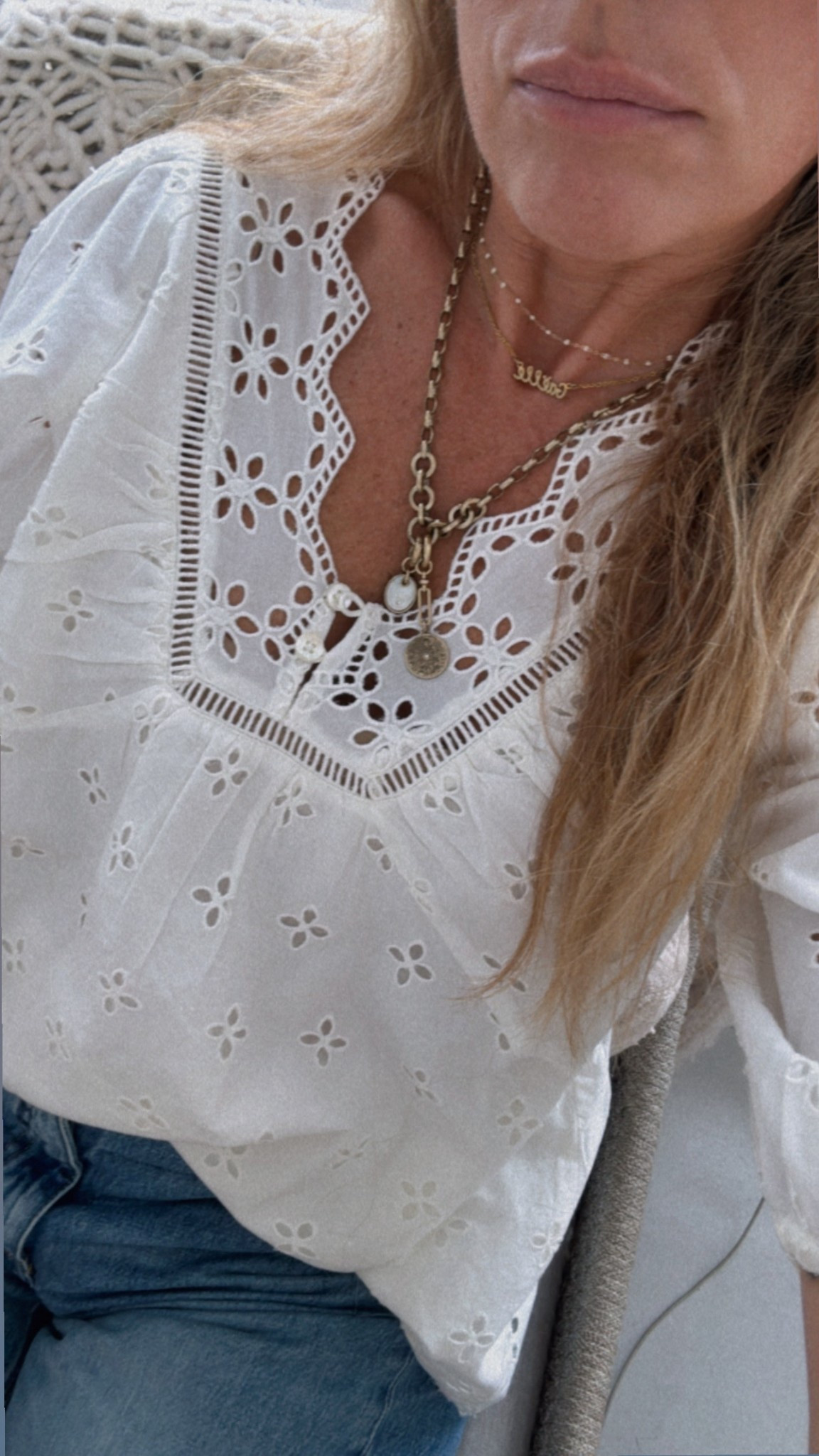 Eyelet top love 🫶🏻