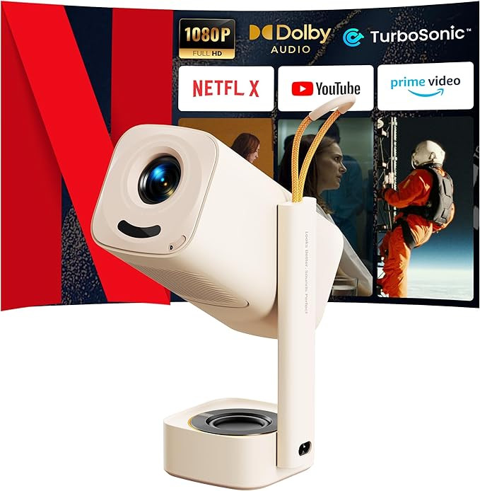 Yaber T1 Pro Mini Projector with WiFi and Bluetooth, Dolby Audio & Turbo Sonic Bass, Auto Focus &... | Amazon (US)