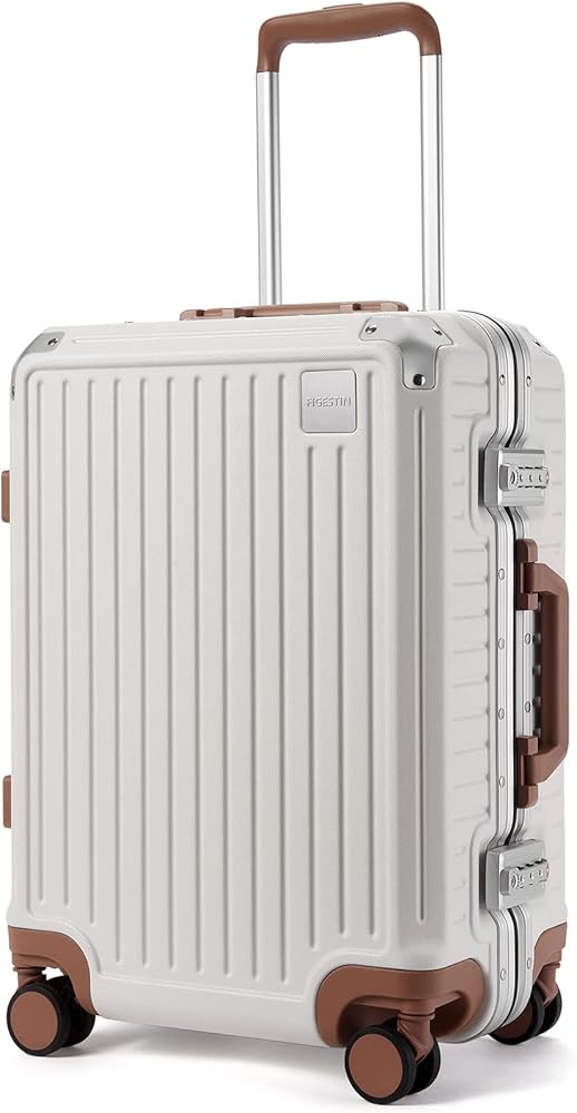 FIGESTIN Carry on Luggage 22x14x9 Airline Approved, Aluminum Frame Hard Shell Suitcases with Whee... | Amazon (US)