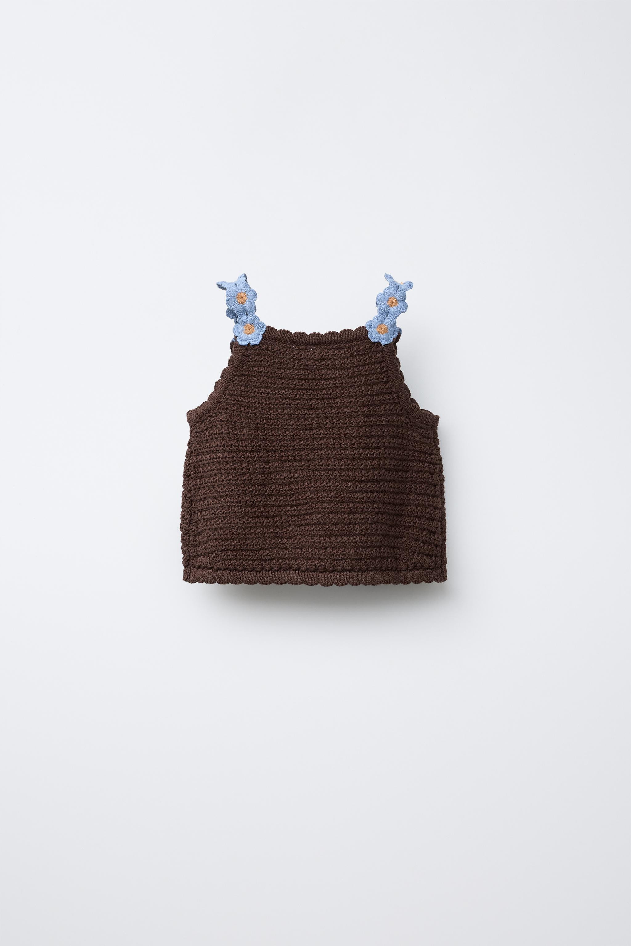 CROCHETED DAISY KNIT TOP | Zara US