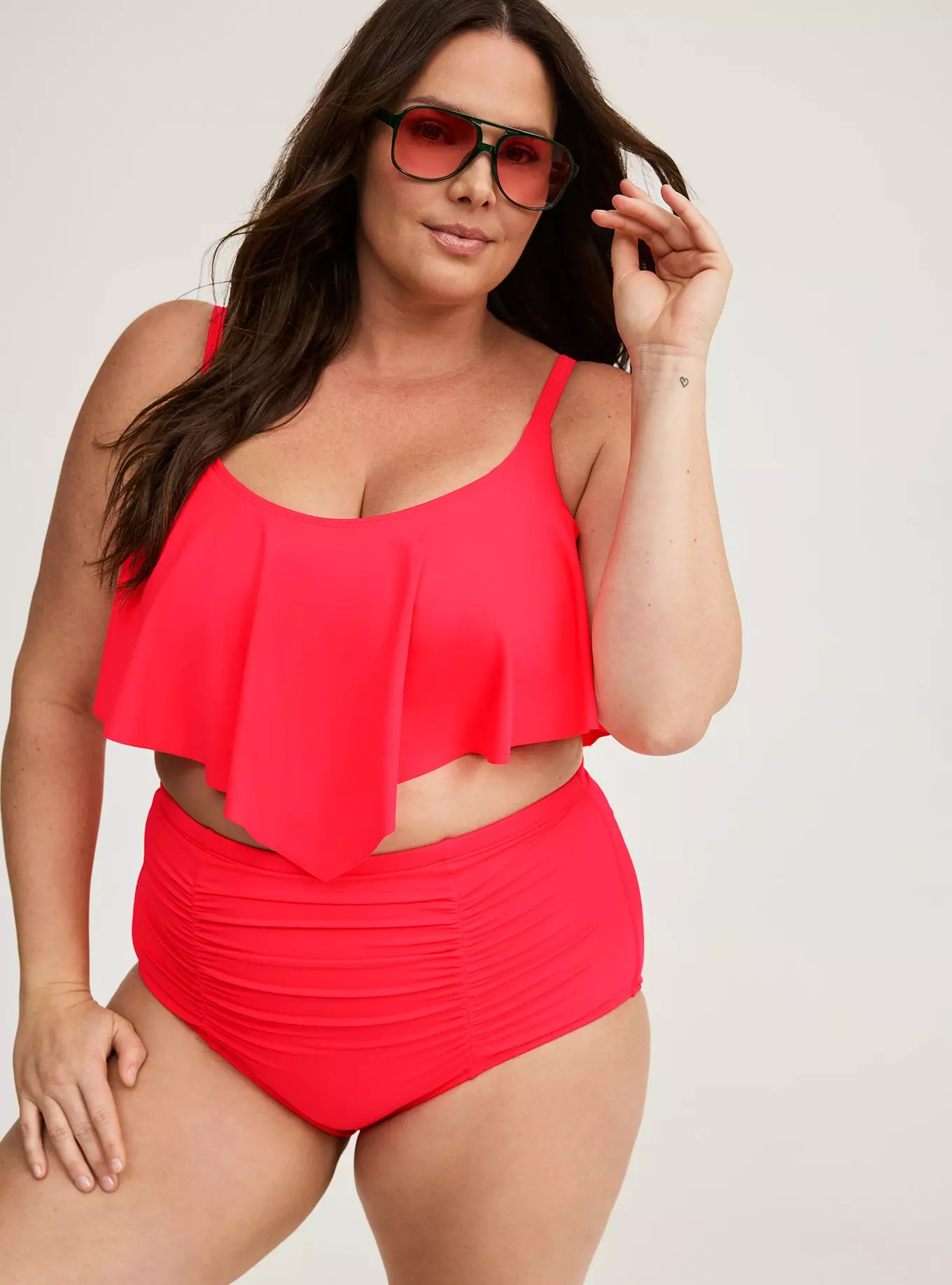 Wireless V Flounce Bikini Top | Torrid (US & Canada)