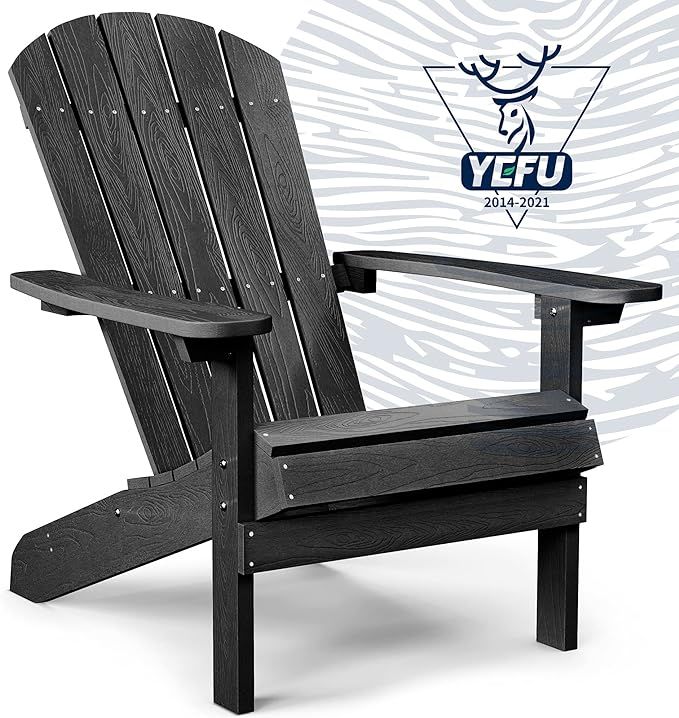 YEFU Adirondack Chair Plastic Weather Resistant, Patio Chairs, Widely Used in Outdoor, Fire Pit, ... | Amazon (US)