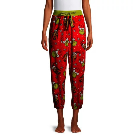 Grinch Women s and Women s Plus Velour Pajama Joggers | Walmart (US)