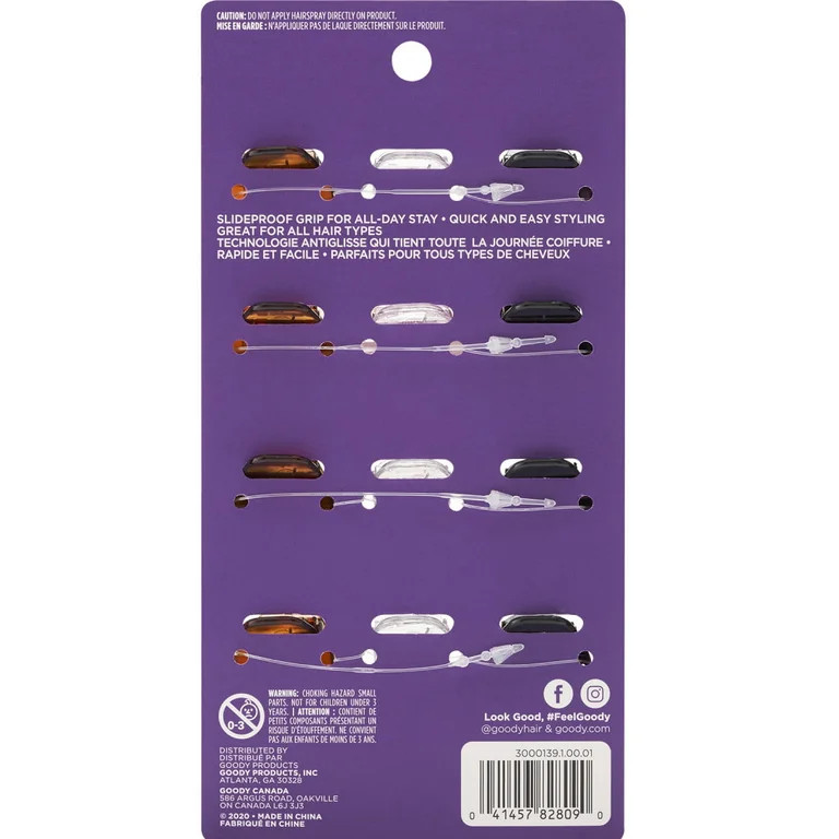 Goody Claw Clips Mini 12Ct Slideproof?? Grip, All Hair Types | Walmart (US)