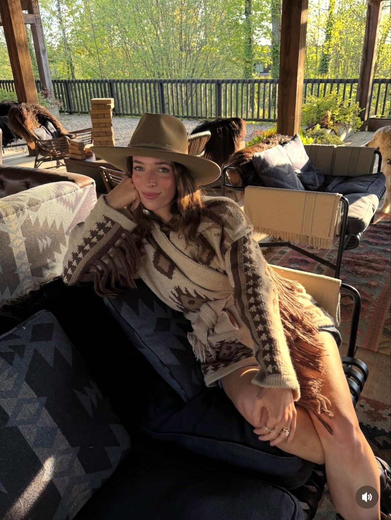 Autumn outfit round up 🍂 jacquard beige brown fringe cardigan with a fedora hat for a western cowgirl country vibe

#LTKFashionMonth #LTKautumn #LTKstyletip