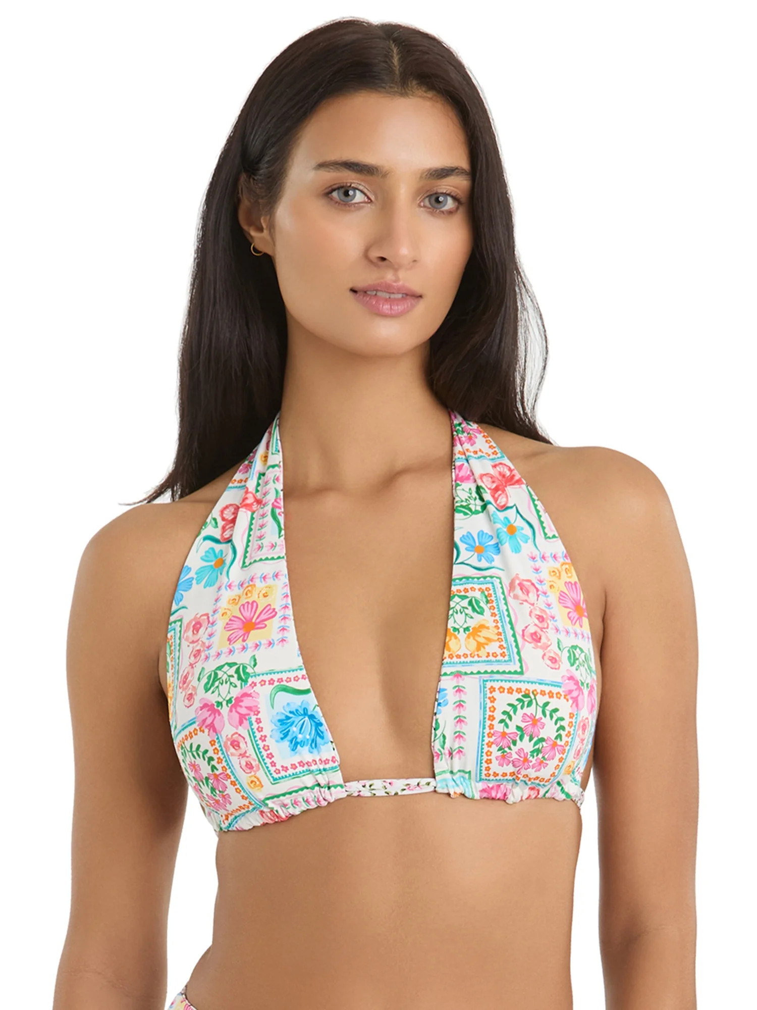 Jessica Simpson Women's Floral Bandeau Reversible Bikini Top, Sizes XS-2XL | Walmart (US)