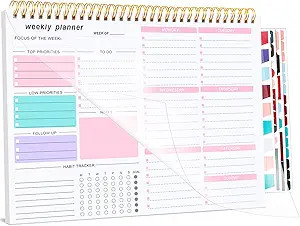 Weekly To Do List Notepad, 8.5''x11'' Weekly Desk Planners with 52 Tear Off Sheets Undated Planne... | Amazon (US)