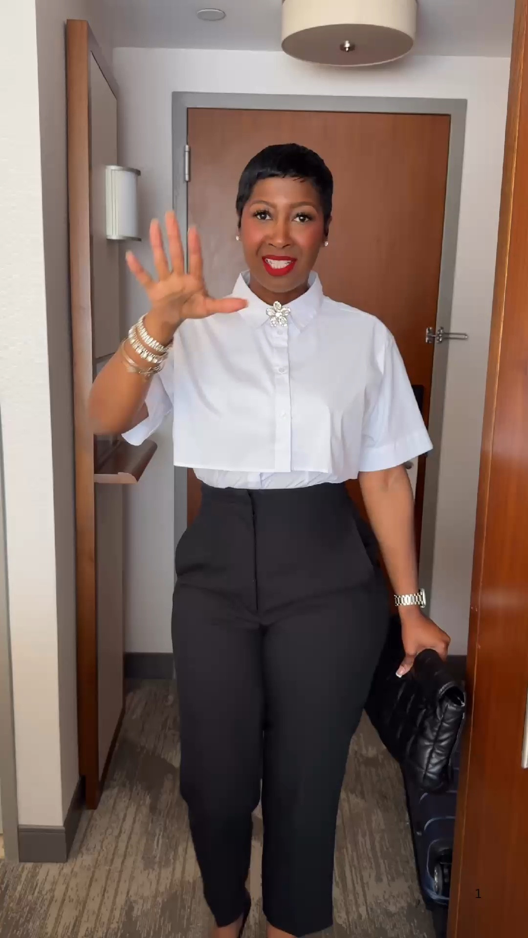 My last NYFW look: Day 3 Look 2

Top: L (it runs small)
Pants: L (and I had the waist taken in)

#LTKNYFW 

#LTKStyleTip