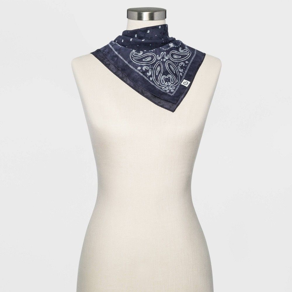 Women's Paisley Print Bandana - Universal Thread Navy One Size, Blue | Target
