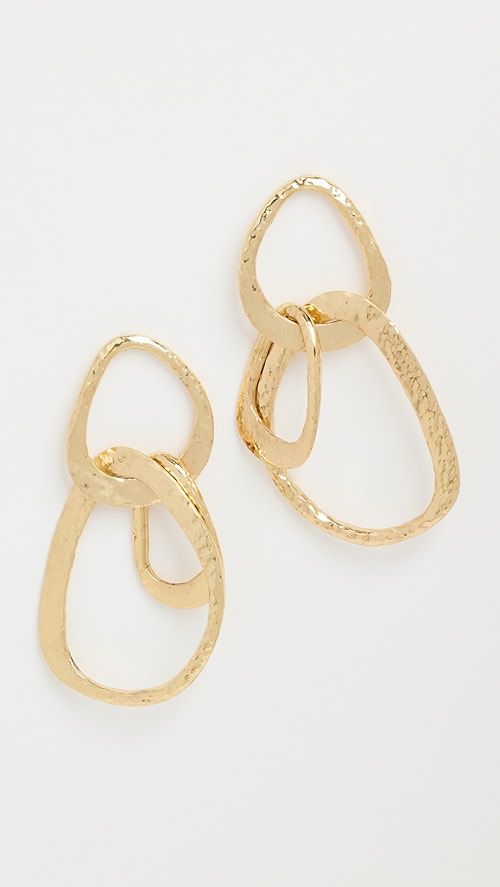 Hammered Wire Triple Drop Earrings | Shopbop