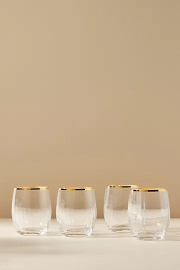 Waterfall Stemless Wine Glasses, Set of 4 | Anthropologie (US)