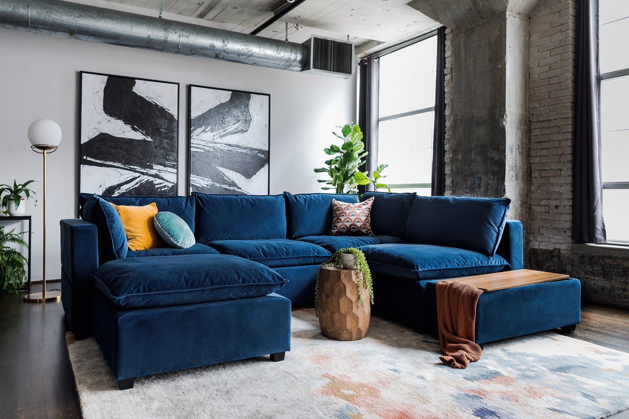 Kova L-Shape + Ottoman | Albany Park