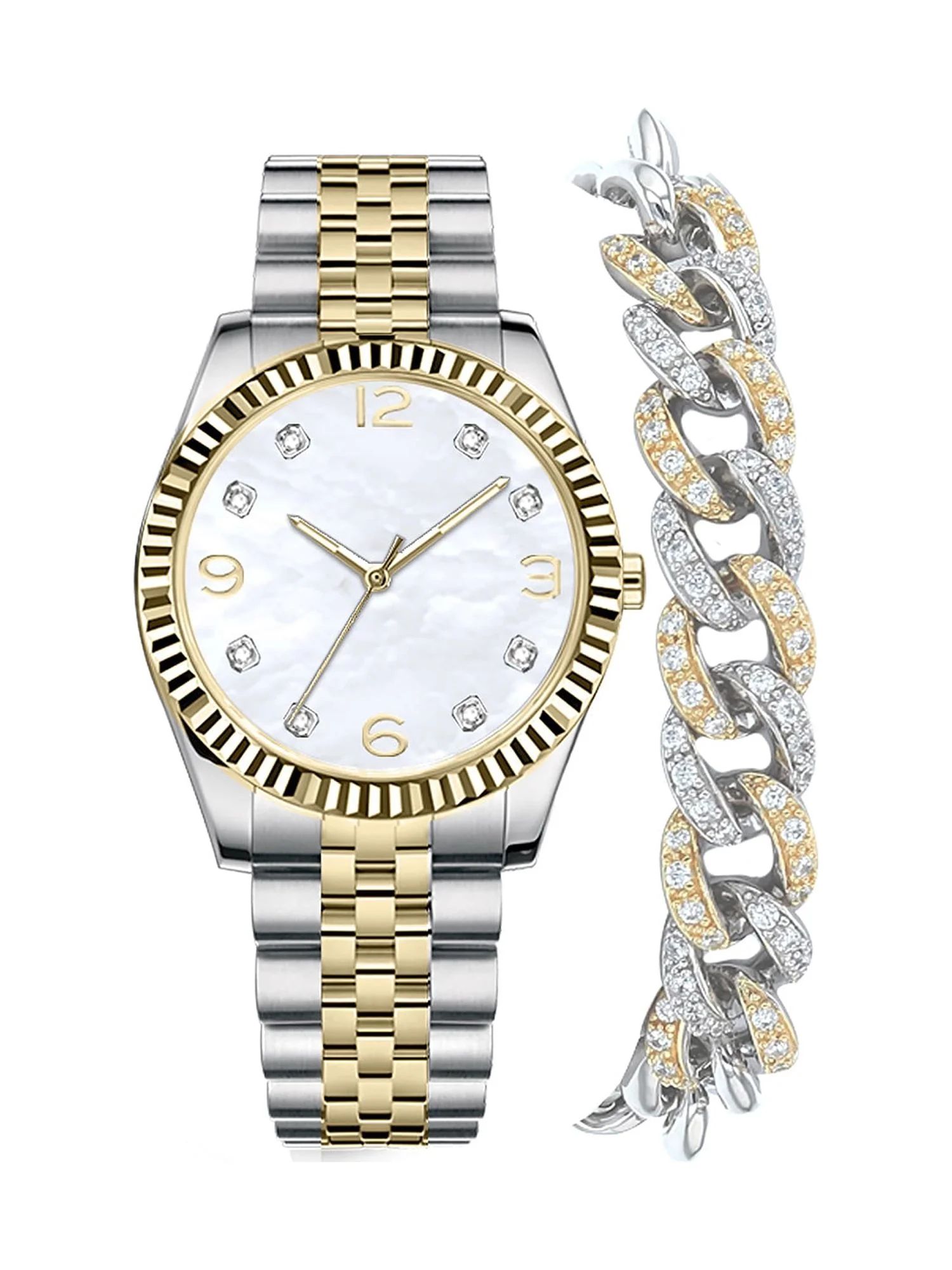 Time and Tru Ladies Adult Round Analogue Watch with Matching Bracelet | Walmart (US)