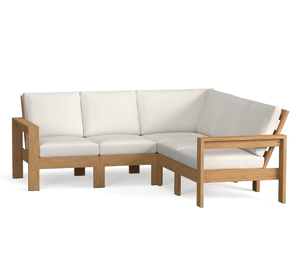 Malibu FSC® Teak 5-Piece Outdoor Sectional | Pottery Barn (US)